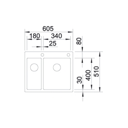 Zlewozmywak Blanco CLARON-STYLE 340/180-IF/A bez korka aut. 522 248